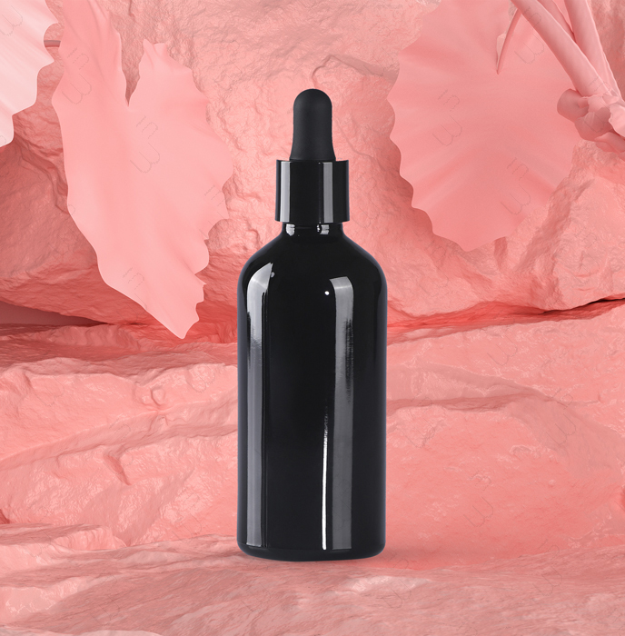 精油100ml YBB0064BHA 精华原液 黑瓷瓶